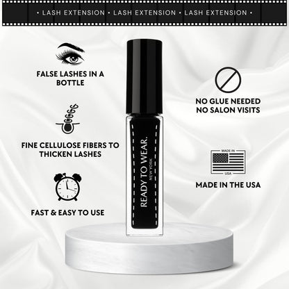 Ready To Wear Lash Extension - Fine DRY Fibers to Extend Lashes, Instantly Volumize & Elongate - No Glue Needed (Must use with Mascara) Avelisse