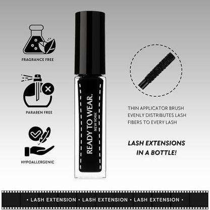 Ready To Wear Lash Extension - Fine DRY Fibers to Extend Lashes, Instantly Volumize & Elongate - No Glue Needed (Must use with Mascara) Avelisse