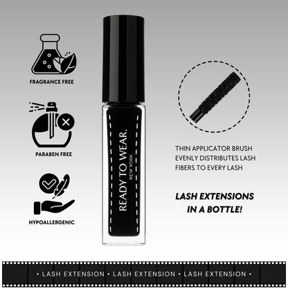 Ready To Wear Lash Extension - Fine DRY Fibers to Extend Lashes, Instantly Volumize & Elongate - No Glue Needed (Must use with Mascara) Avelisse