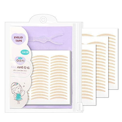 336Pcs Double Eyelid Tape Strips for Droopy Hooded Eyelids, Uneven Mono-Eyelids & Eye Makeup
