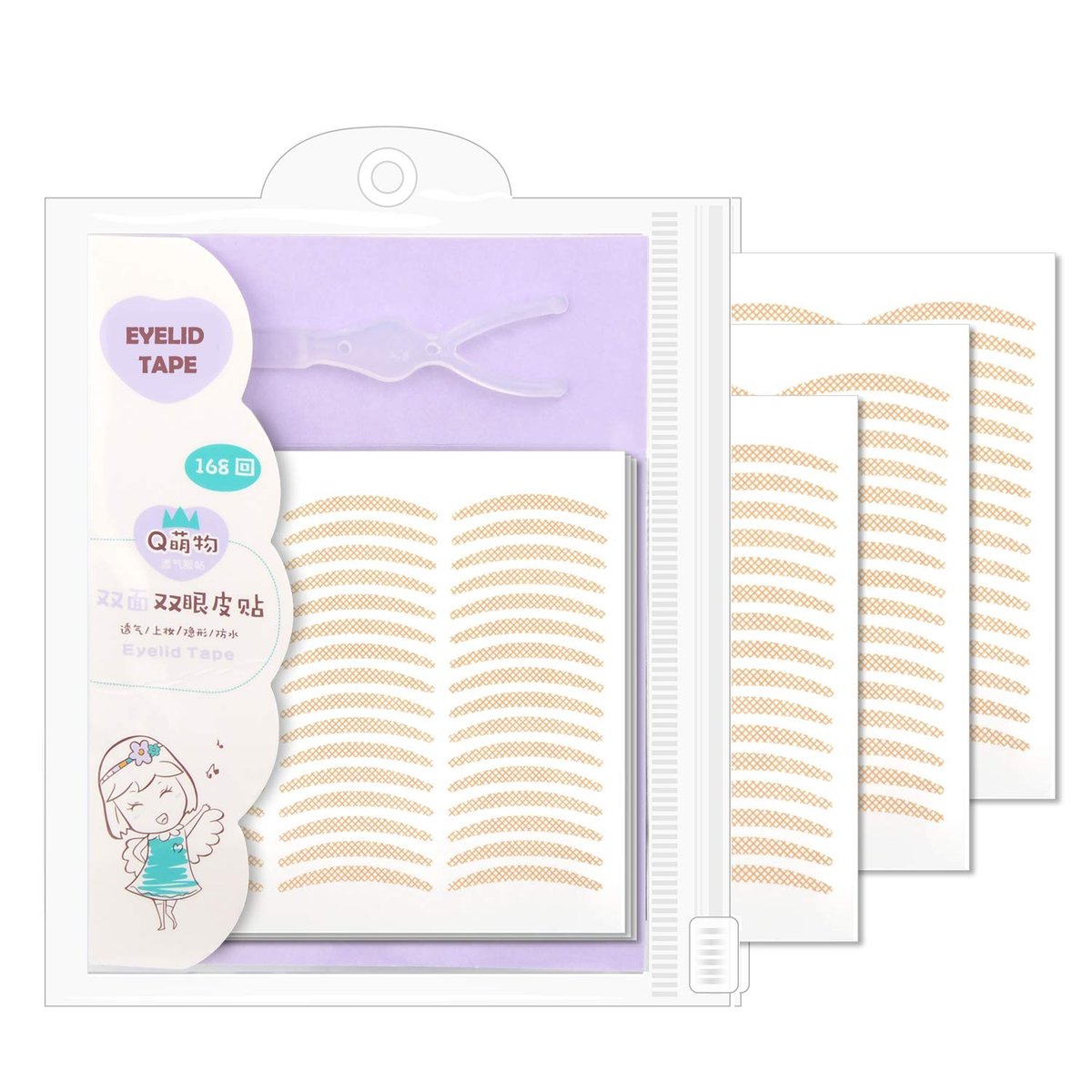 336Pcs Double Eyelid Tape Strips for Droopy Hooded Eyelids, Uneven Mono-Eyelids & Eye Makeup - görsel 1