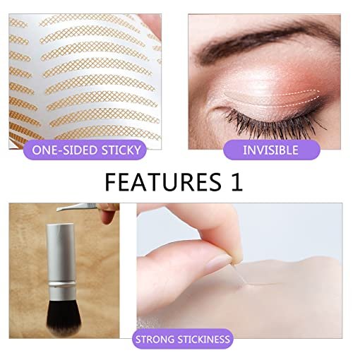 336Pcs Double Eyelid Tape Strips for Droopy Hooded Eyelids, Uneven Mono-Eyelids & Eye Makeup - görsel 8