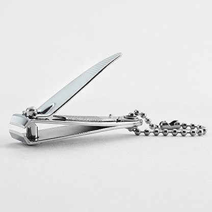 12 Pack Stainless Steel Nail Clippers for Fingernails - Swing Out Cleaner & File, Sharp, Easy Press Lever - Perfect Gift for Men & Women