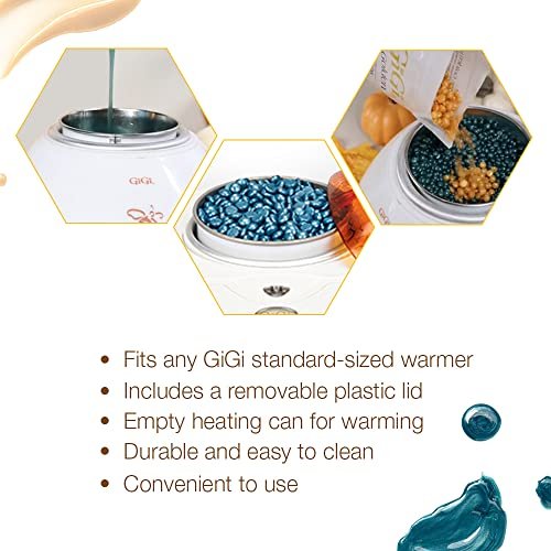 GiGi Hard Wax Beads Refill Can - Empty & Heat-Resistant Container for Professional Wax Warmers, Reusable 14 oz Capacity - görsel 8