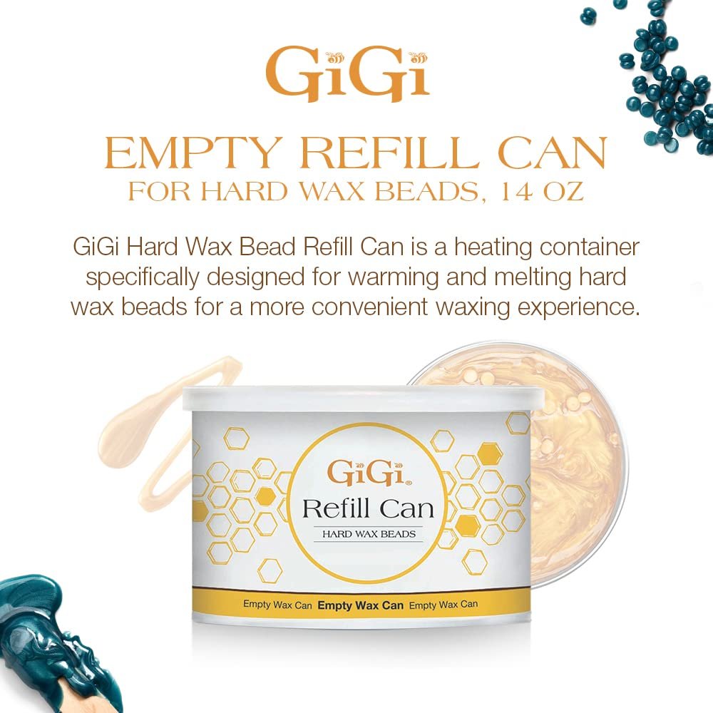 GiGi Hard Wax Beads Refill Can - Empty & Heat-Resistant Container for Professional Wax Warmers, Reusable 14 oz Capacity - görsel 3