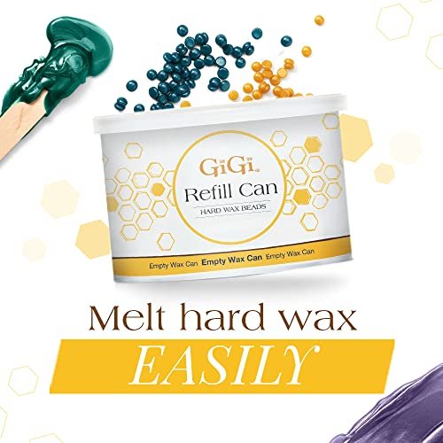 GiGi Hard Wax Beads Refill Can - Empty & Heat-Resistant Container for Professional Wax Warmers, Reusable 14 oz Capacity - görsel 6