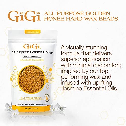 GiGi Golden Honee Hard Wax Beads – Stripless Hair Removal Wax for Face, Bikini, Legs & Body, All Purpose Waxing Beads for At-Home Waxing, 14 oz - görsel 4