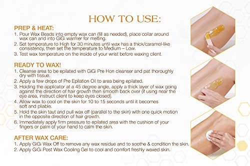 GiGi Golden Honee Hard Wax Beads – Stripless Hair Removal Wax for Face, Bikini, Legs & Body, All Purpose Waxing Beads for At-Home Waxing, 14 oz - görsel 8