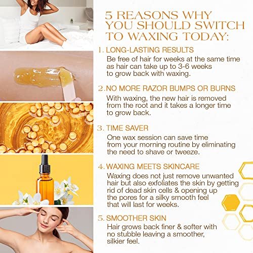 GiGi Golden Honee Hard Wax Beads – Stripless Hair Removal Wax for Face, Bikini, Legs & Body, All Purpose Waxing Beads for At-Home Waxing, 14 oz - görsel 6