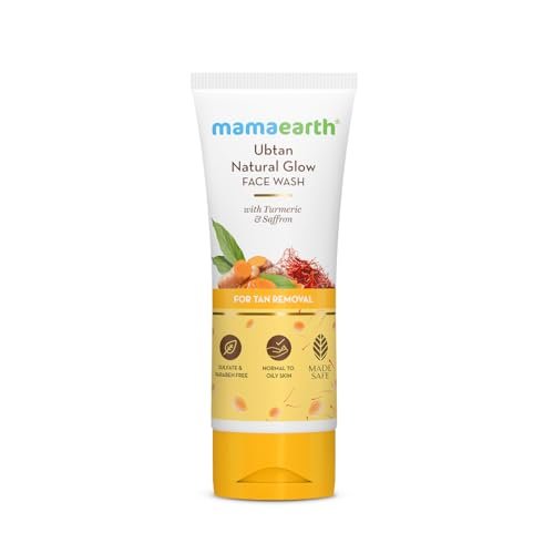 Mamaearth Ubtan De Tan Face Wash – Turmeric & Saffron for Tan Removal & Sun Damage Repair, 3.38 Fl Oz - görsel 2