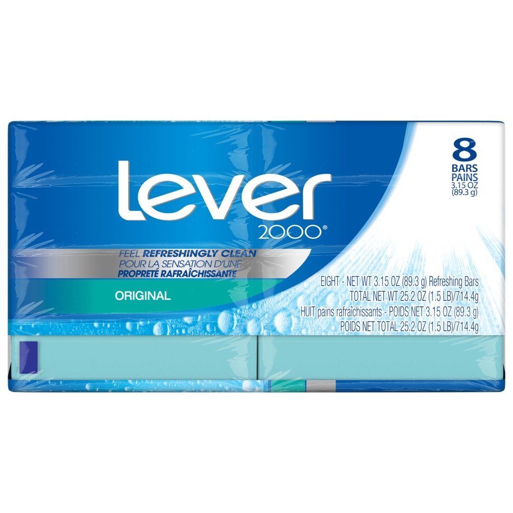 Lever 2000 Original Bar Soap, 3.15 oz Bars (Pack of 8) - Classic Clean & Moisturizing - görsel 3