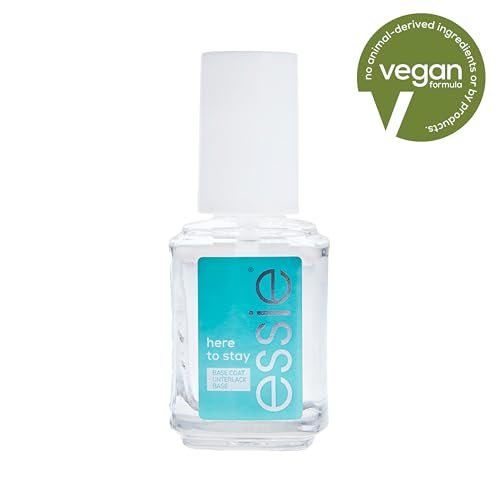 essie Here To Stay Clear Base Coat - Vegan Formula, Salon Quality Nail Care, 0.46 fl oz - görsel 3