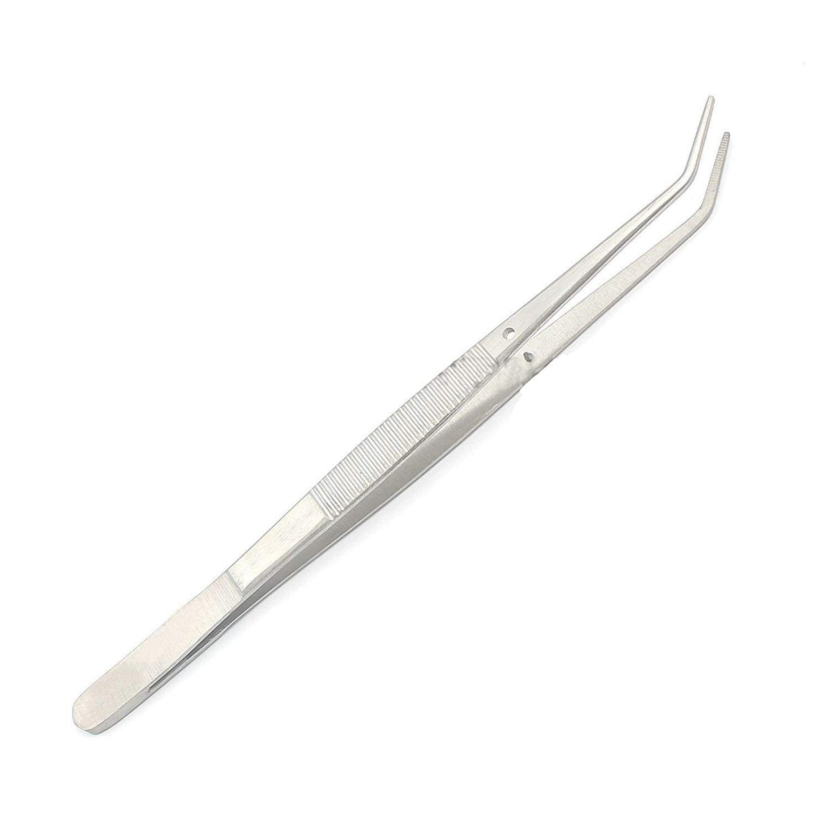 OdontoMed2011 Heavy Duty 6-Inch Stainless Steel Curved Tip Tweezers – Professional All-Purpose Forceps for Crafting, Repairing, and General Use - görsel 1