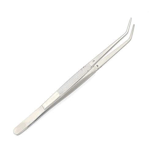 OdontoMed2011 Heavy Duty 6-Inch Stainless Steel Curved Tip Tweezers – Professional All-Purpose Forceps for Crafting, Repairing, and General Use - görsel 2