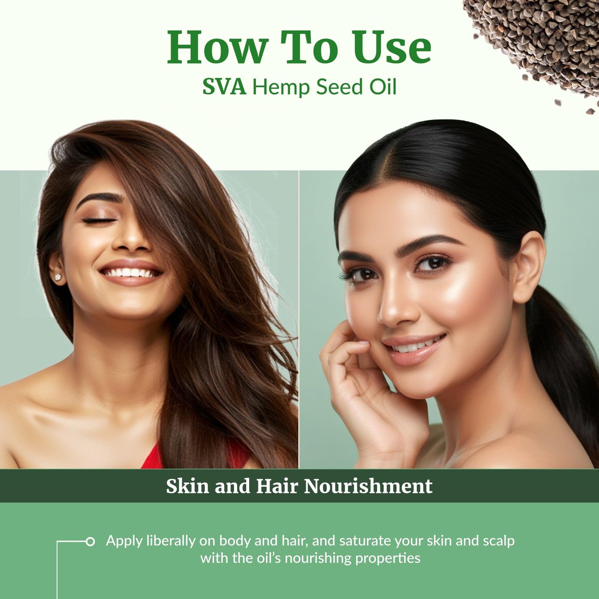 SVA ORGANICS Hemp Seed Oil Cold Pressed 4oz (118 ml) Premium Carrier Oil with Dropper for Skin Care, Hair Care, Scalp Massage, Body Massage, Hair Products, Cosmetics & Soap - görsel 9