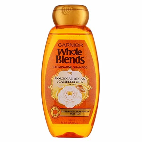 Garnier Whole Blends Illuminating Shampoo with Moroccan Argan & Camellia Oils - 12.5 Fl Oz (Pack of 4) - görsel 1