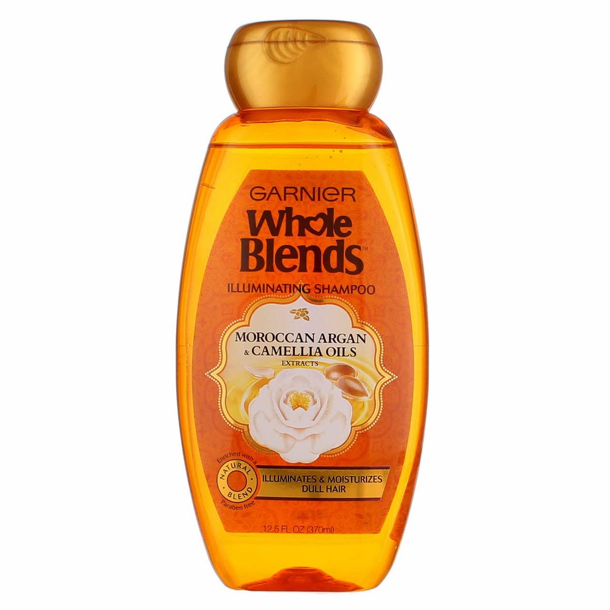 Garnier Whole Blends Illuminating Shampoo with Moroccan Argan & Camellia Oils - 12.5 Fl Oz (Pack of 4) - görsel 2