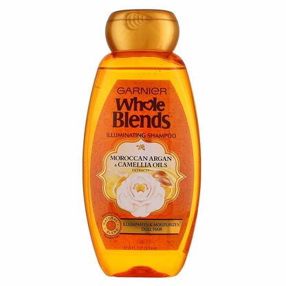 Garnier Whole Blends Illuminating Shampoo with Moroccan Argan & Camellia Oils - 12.5 Fl Oz (Pack of 4)