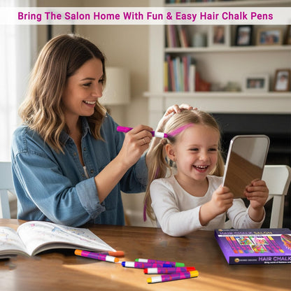 Desire Deluxe Hair Chalk for Girls - 10 Temporary Non-Toxic Washable Hair Color Pens for Kids Avelisse