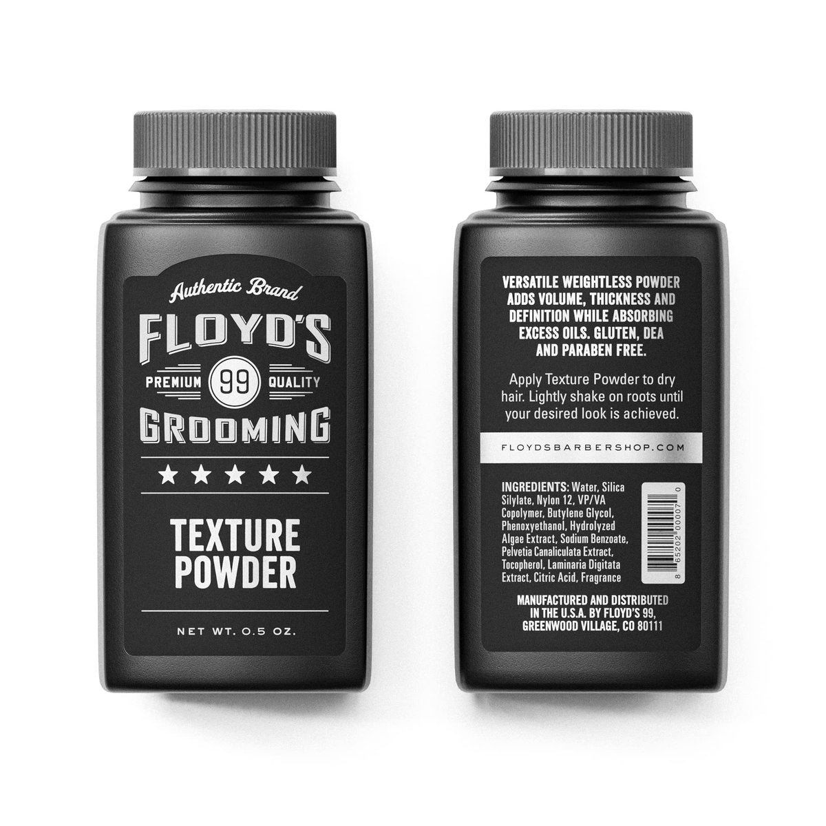 Floyd's 99 Hair Styling Powder - Volumizing & Oil-Absorbing Root Lift Powder for Thicker Hair, Color Safe, 0.5 oz Avelisse