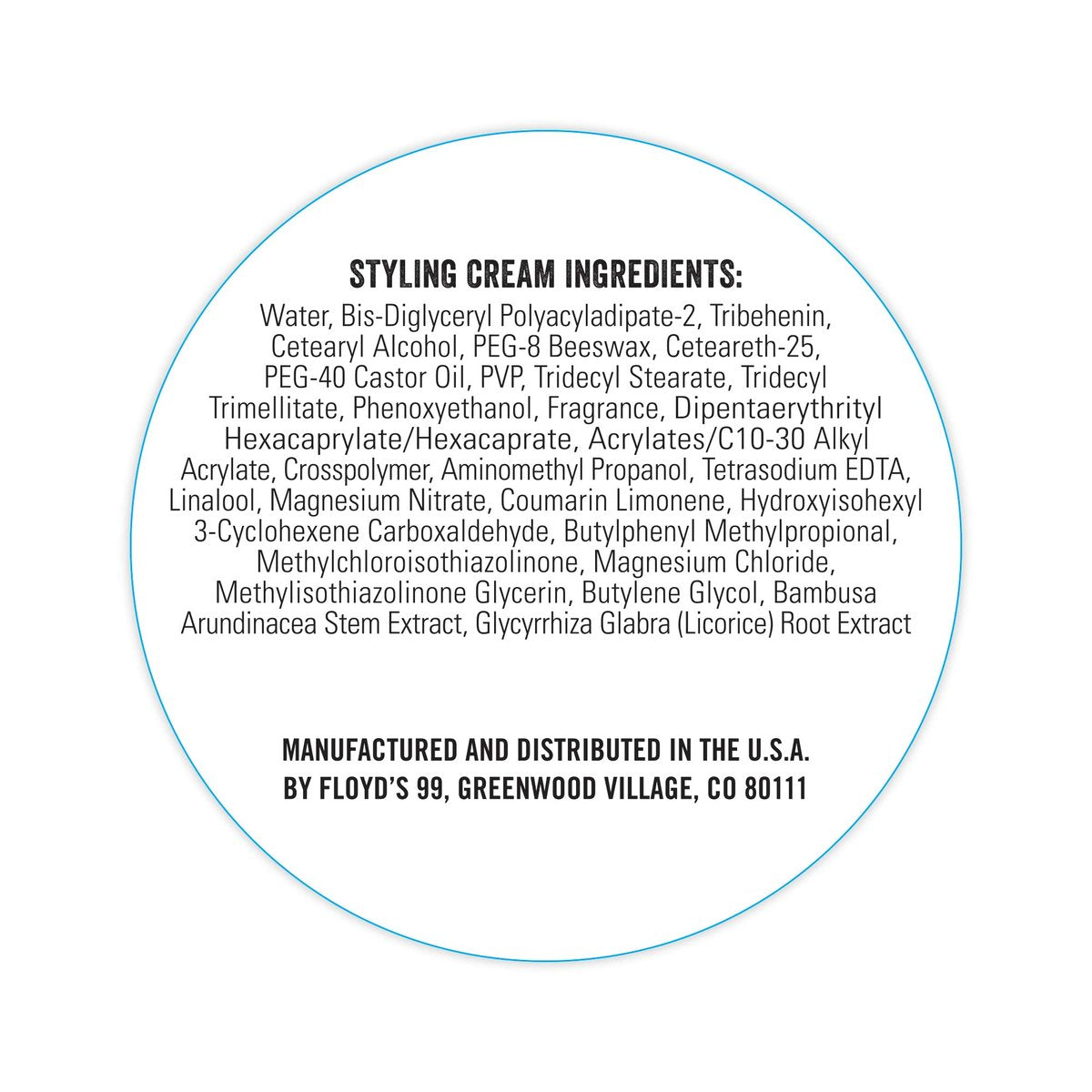 Floyd's Grooming Styling Cream - 3 oz, Medium Hold & Natural Shine for Men Avelisse