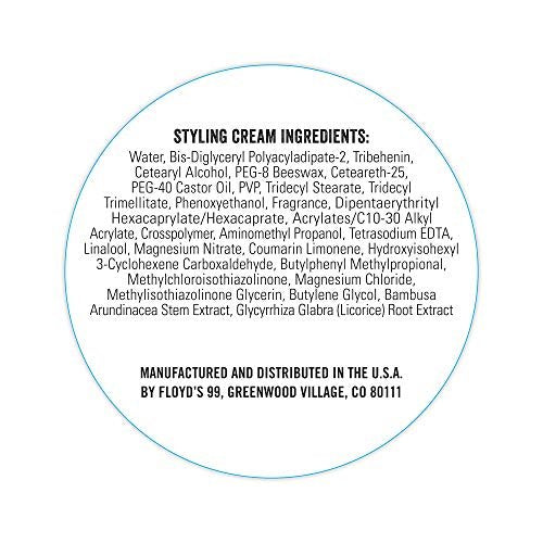 Floyd's Grooming Styling Cream - 3 oz, Medium Hold & Natural Shine for Men Avelisse