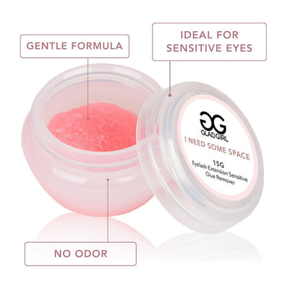 Gentle Eyelash Extension Cream Glue Remover for Sensitive Skin – 15g | GladGirl