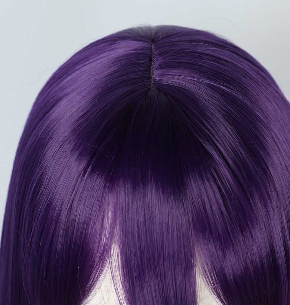 Linfairy Long Purple Wig 85CM - Women's Halloween Cosplay Wig - görsel 9