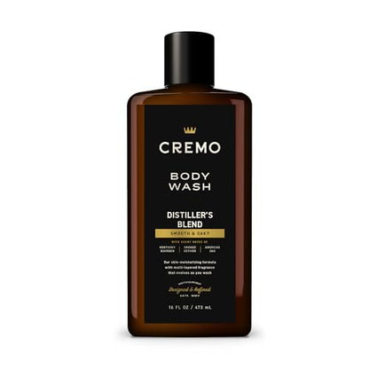 Cremo Body Wash for Men - Kentucky Bourbon, Smoked Vetiver & American Oak - 16 Fl Oz