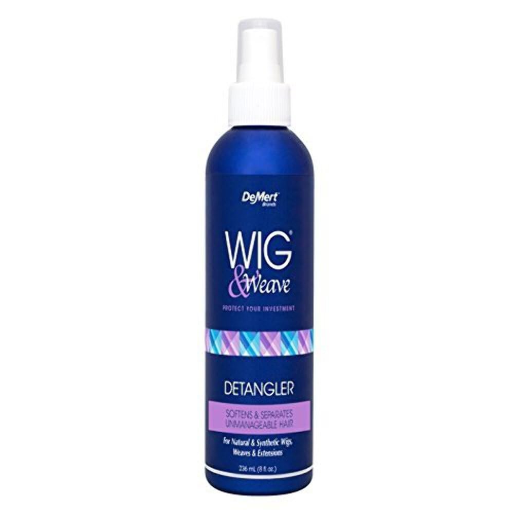 DeMert Wig & Weave Detangler - 8 oz | Gentle Synthetic Hair Detangling Spray - görsel 1