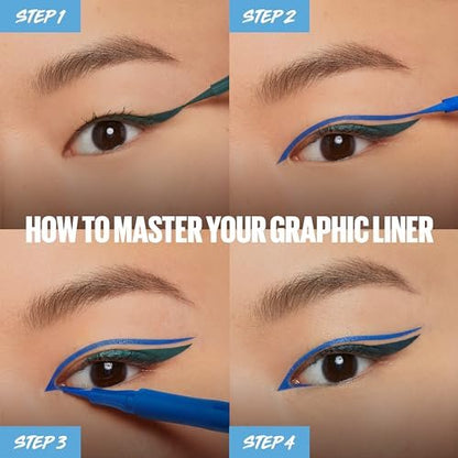 Maybelline Eyestudio Master Precise All Day Waterproof Liquid Eyeliner - Black, 0.03 Fl Oz