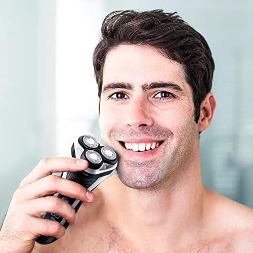 Hatteker Electric Shaver for Men - Rotary Razor with Pop-Up Trimmer, Cordless, Waterproof, Black - görsel 7