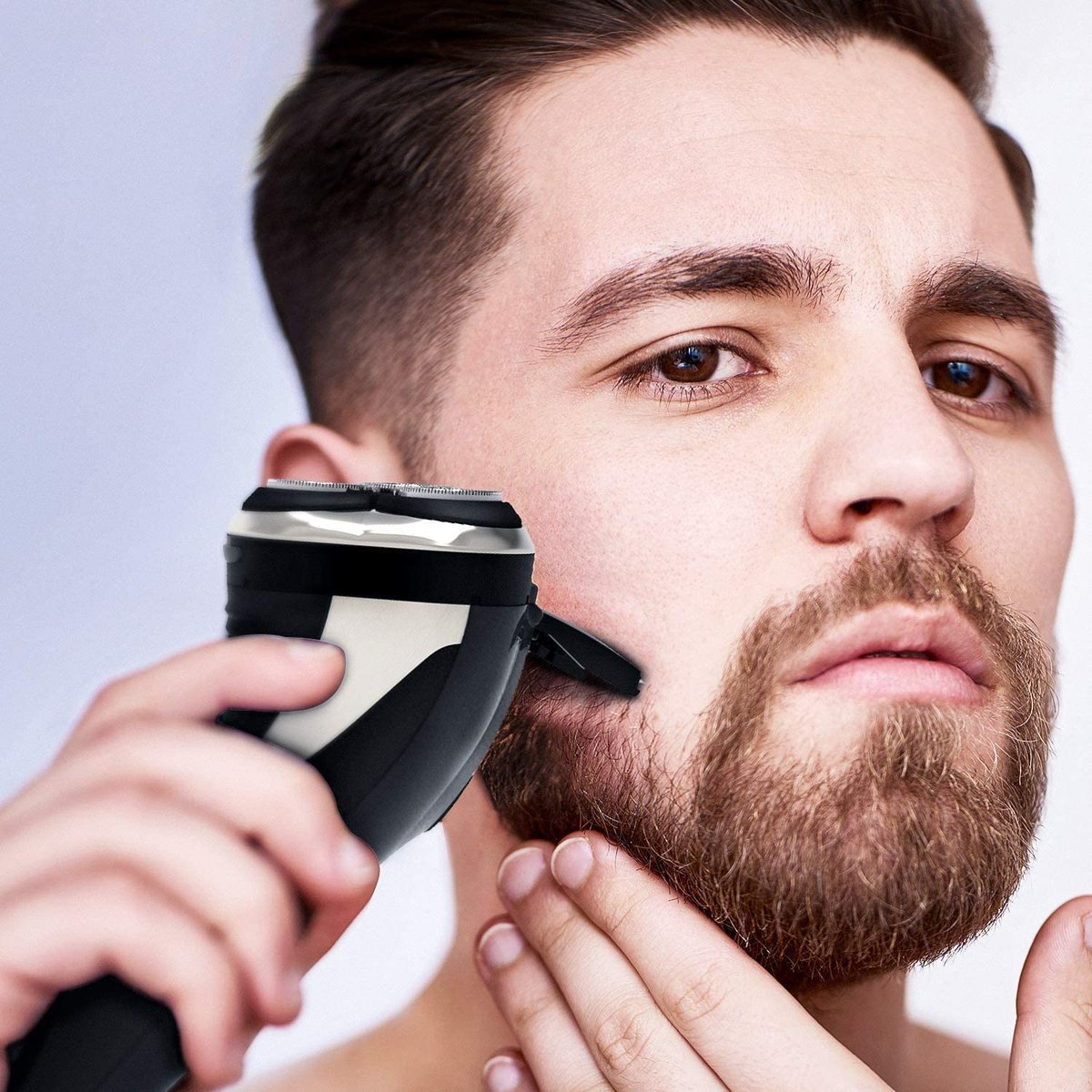 Hatteker Electric Shaver for Men - Rotary Razor with Pop-Up Trimmer, Cordless, Waterproof, Black - görsel 12