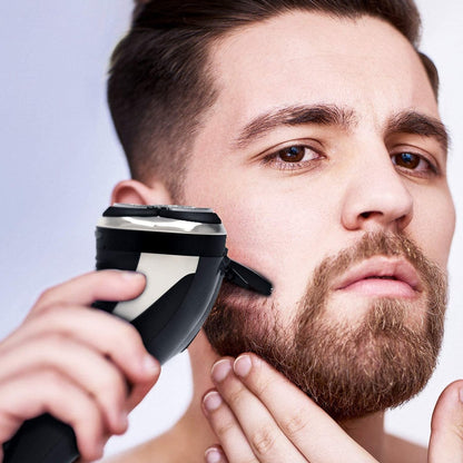 Hatteker Electric Shaver for Men - Rotary Razor with Pop-Up Trimmer, Cordless, Waterproof, Black