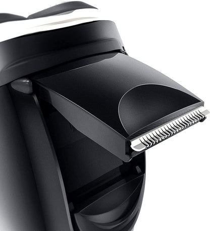 Hatteker Electric Shaver for Men - Rotary Razor with Pop-Up Trimmer, Cordless, Waterproof, Black