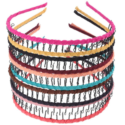 10-Piece Unisex Metal Hairband Set – Teeth Comb Headbands for Women, Men & Girls