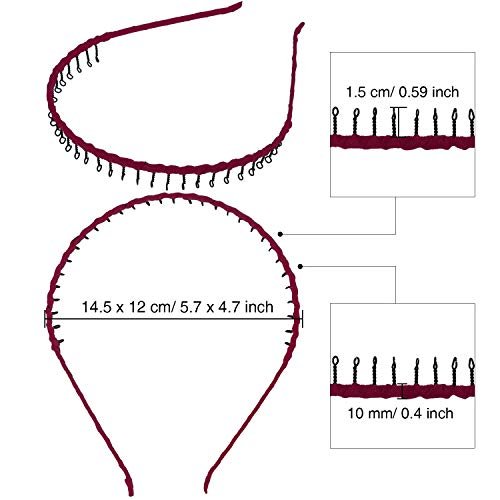 10-Piece Unisex Metal Hairband Set – Teeth Comb Headbands for Women, Men & Girls - görsel 7