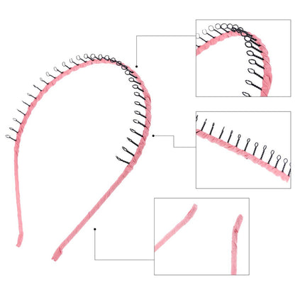 10-Piece Unisex Metal Hairband Set – Teeth Comb Headbands for Women, Men & Girls