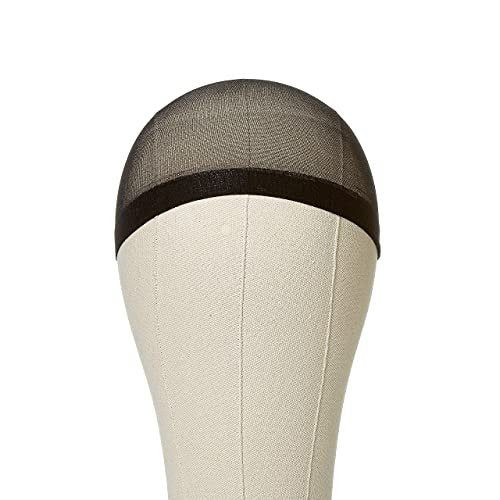 Red by Kiss Stocking Jumbo Wig Caps - 2 Pack, Black (High Temperature Fiber) - görsel 6