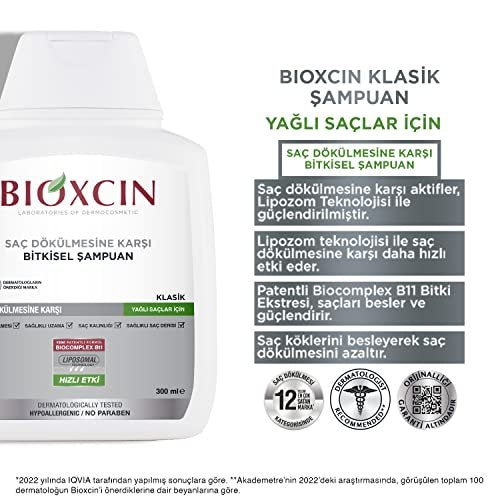 Bioxcin Anti-Hair Loss Shampoo for Oily Hair – 300 ml with Biocomplex B11 & Liposomes for Thicker, Fuller Hair - görsel 6