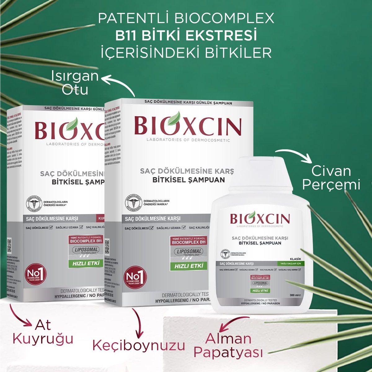 Bioxcin Anti-Hair Loss Shampoo for Oily Hair – 300 ml with Biocomplex B11 & Liposomes for Thicker, Fuller Hair - görsel 3