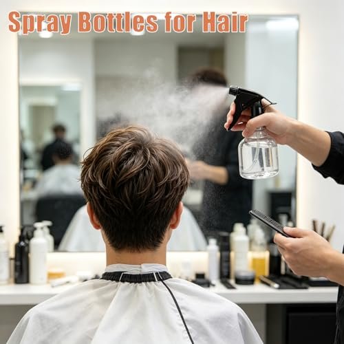 Bekith 12 Pack 8 oz Empty Plastic Spray Bottles with Black Trigger Sprayers - Adjustable Nozzle from Fine Mist to Stream - Refillable for Cleaning, Hair, Plants, and More - görsel 12