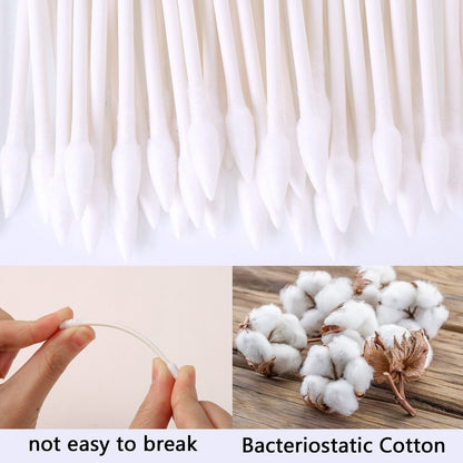 Pangda 400 Count Pointed Tip Cotton Swabs - Double Tips Cotton Buds with Paper Stick for Household Cleaning, Beauty Tools, Personal Care & Makeup