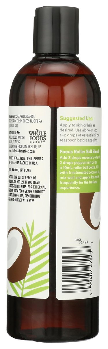 365 by Whole Foods Market Moisturizing Fractionated Coconut Oil for Skin & Hair Care, 16 Fl Oz Avelisse