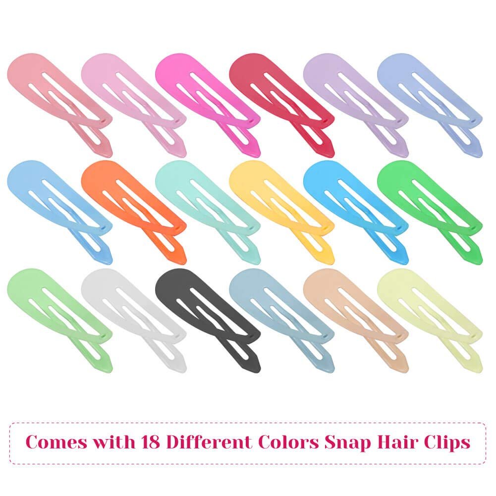 Anezus 80-Pack 2-Inch Non-Slip Snap Hair Clips for Girls, Women, Kids, Teens & Toddlers - Assorted Colors - görsel 5