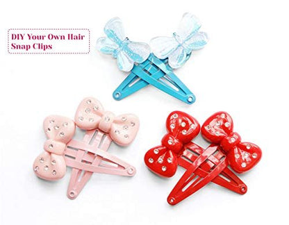 Anezus 80-Pack 2-Inch Non-Slip Snap Hair Clips for Girls, Women, Kids, Teens & Toddlers - Assorted Colors