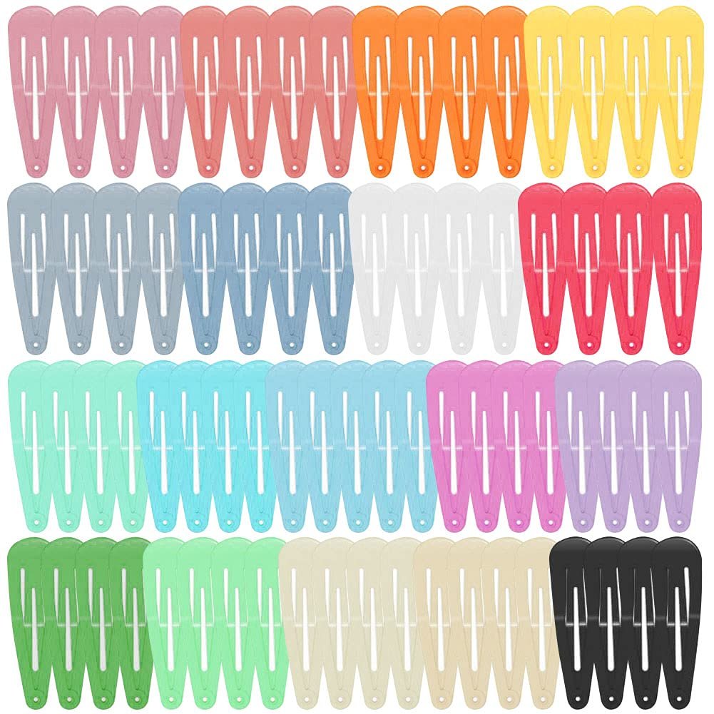 Anezus 80-Pack 2-Inch Non-Slip Snap Hair Clips for Girls, Women, Kids, Teens & Toddlers - Assorted Colors - görsel 1