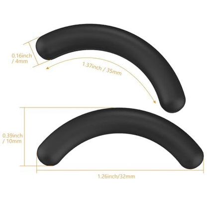 Zhehao Eyelash Curler Refill Pads - Silicone Rubber Replacement for Universal Lash Curlers (24 Count, Black)