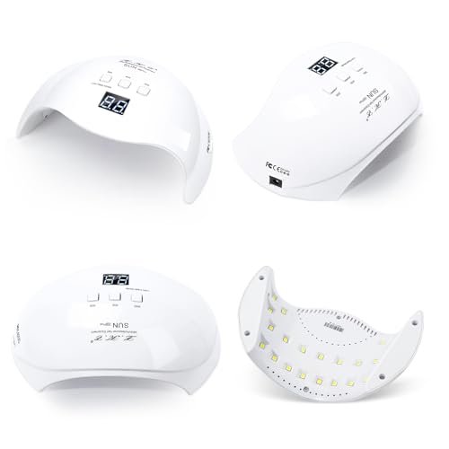 LKE 40W UV LED Nail Lamp – Professional Gel Nail Dryer with 3 Timers, White - görsel 4