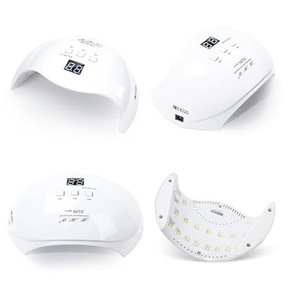 LKE 40W UV LED Nail Lamp – Professional Gel Nail Dryer with 3 Timers, White